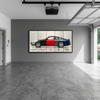 Toyota Supra Evolution Poster A40–A90 & Canvas Art | Caveson Cars