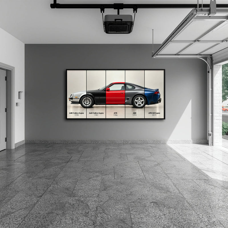 Toyota Supra Evolution Poster A40–A90 & Canvas Art | Caveson Cars