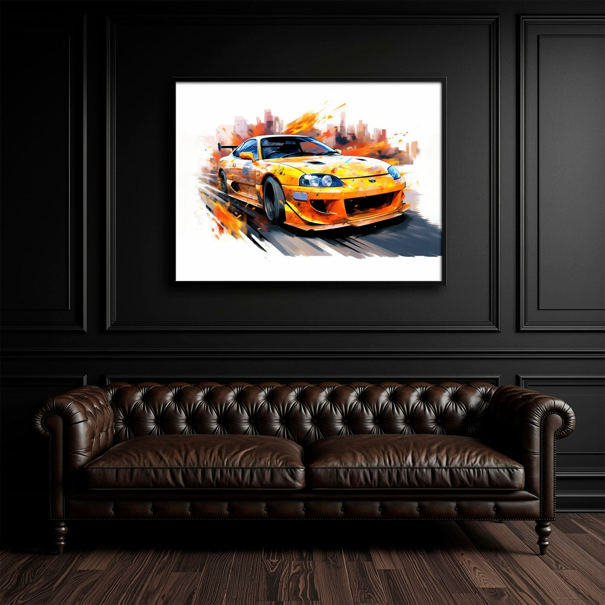 Toyota Supra Mk4 Wall Art – Pop Art Canvas Print -Sports Car Decor Cars