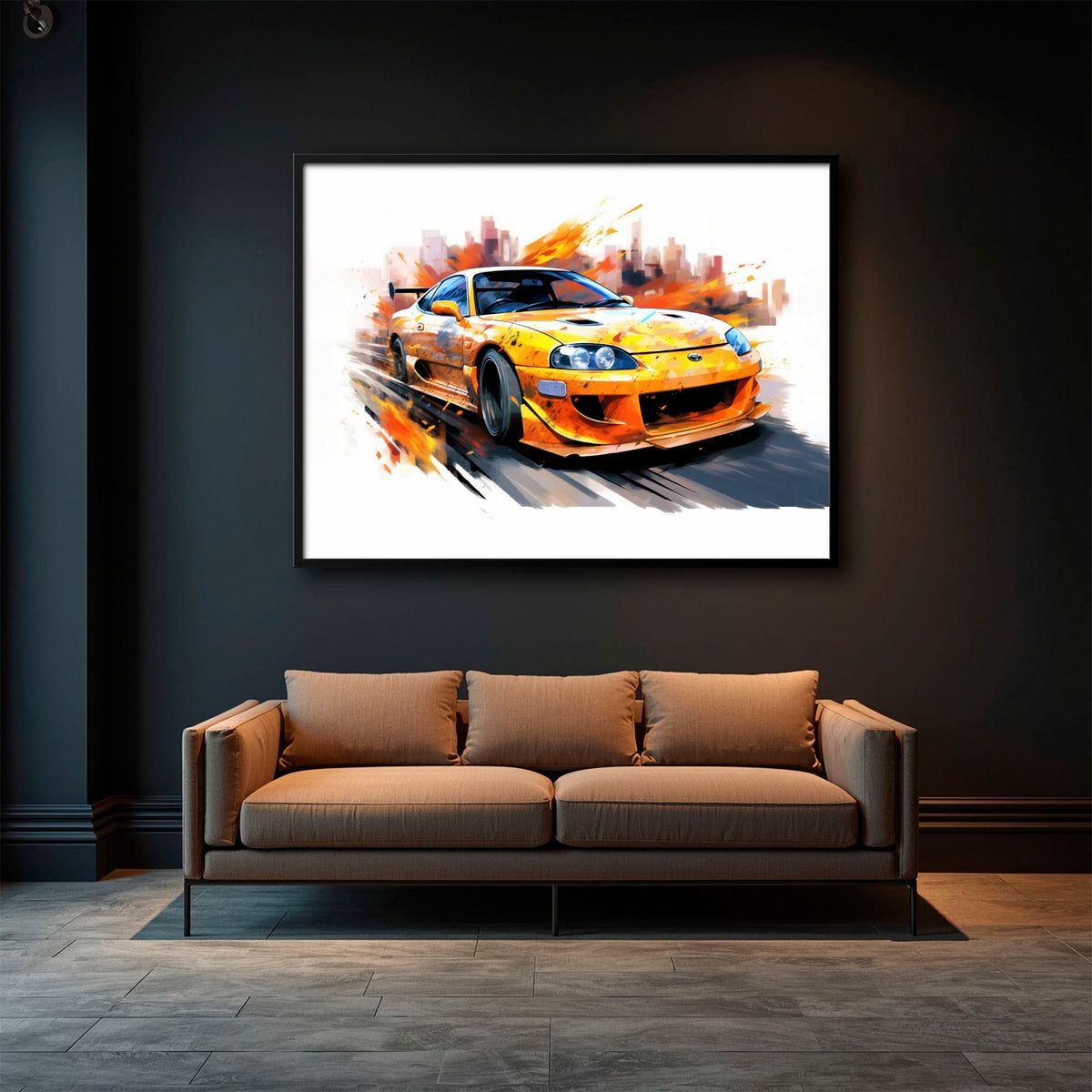 Toyota Supra Mk4 Wall Art – Pop Art Canvas Print -Sports Car Decor Cars