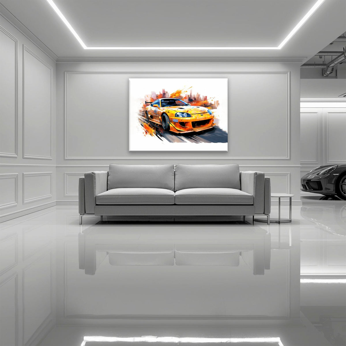 Toyota Supra Mk4 Wall Art – Pop Art Canvas Print -Sports Car Decor Cars