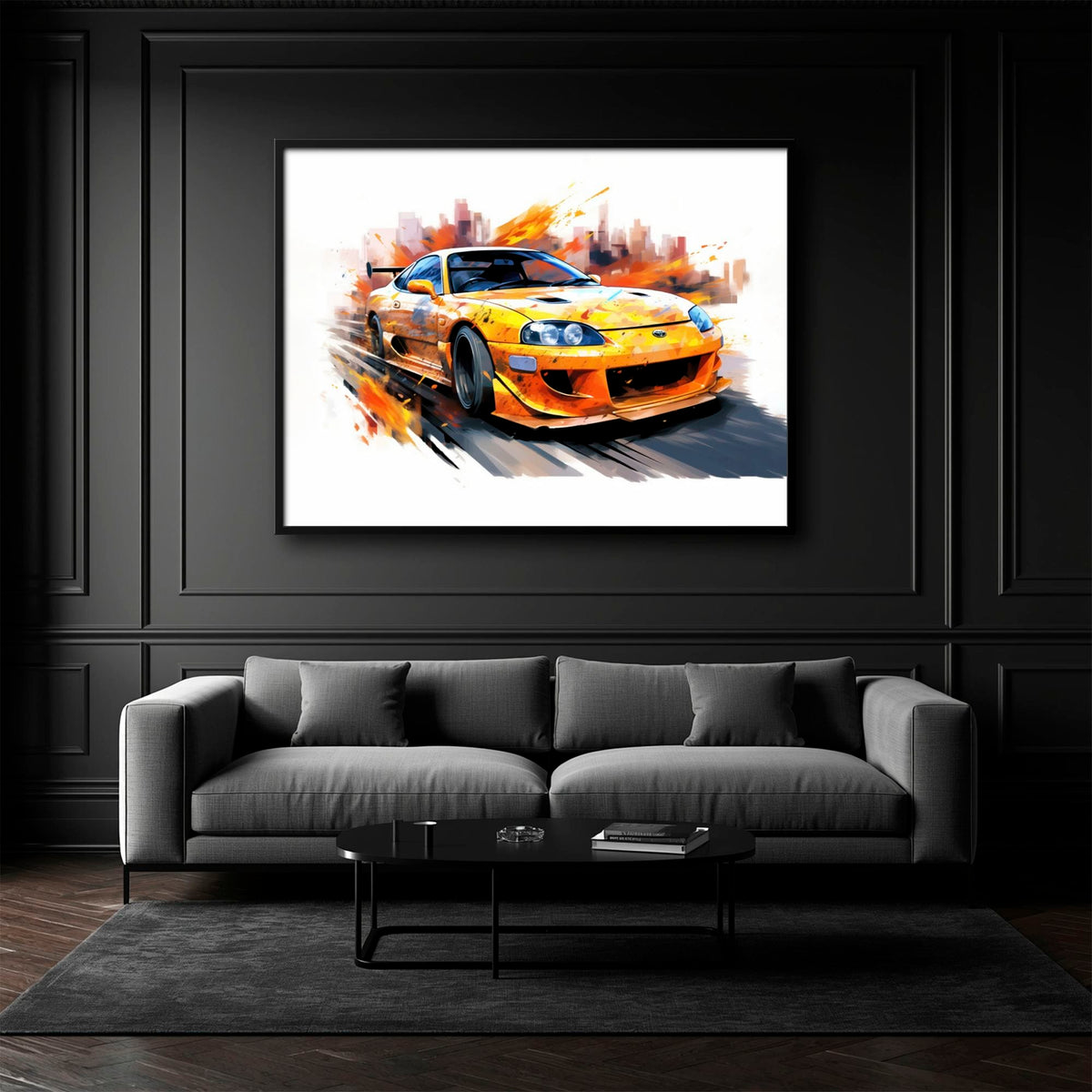 Toyota Supra Mk4 Wall Art – Pop Art Canvas Print -Sports Car Decor Cars