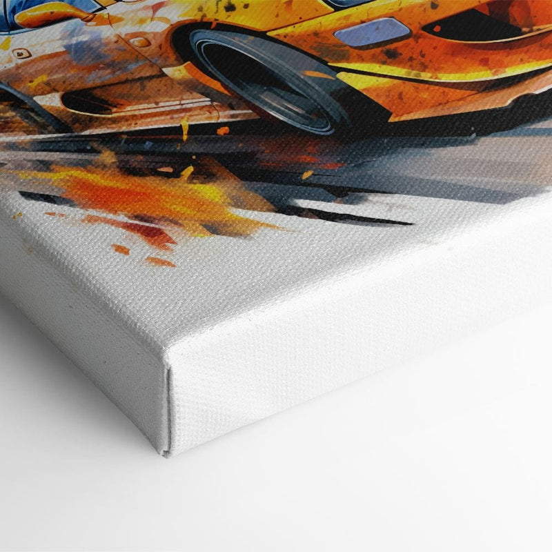 Toyota Supra Mk4 Wall Art – Pop Art Canvas Print -Sports Car Decor Cars