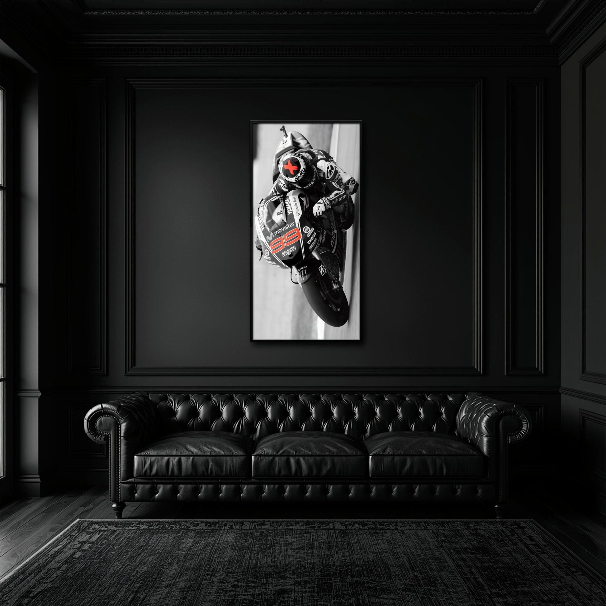 Motorcycle Blueprint Wall Art – Yamaha YZR-M1 MotoGP Canvas Print Motorcycle