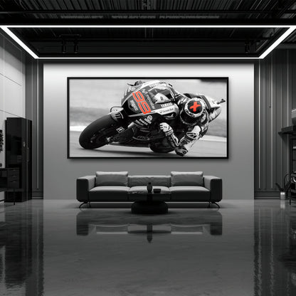 Motorcycle Blueprint Wall Art – Yamaha YZR-M1 MotoGP Canvas Print Motorcycle
