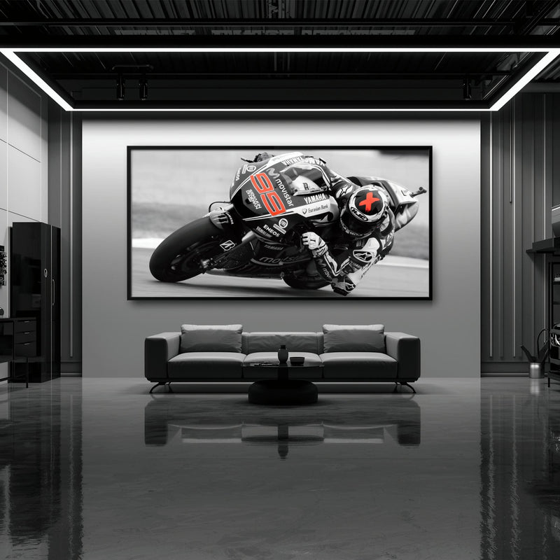 Motorcycle Blueprint Wall Art – Yamaha YZR-M1 MotoGP Canvas Print Motorcycle