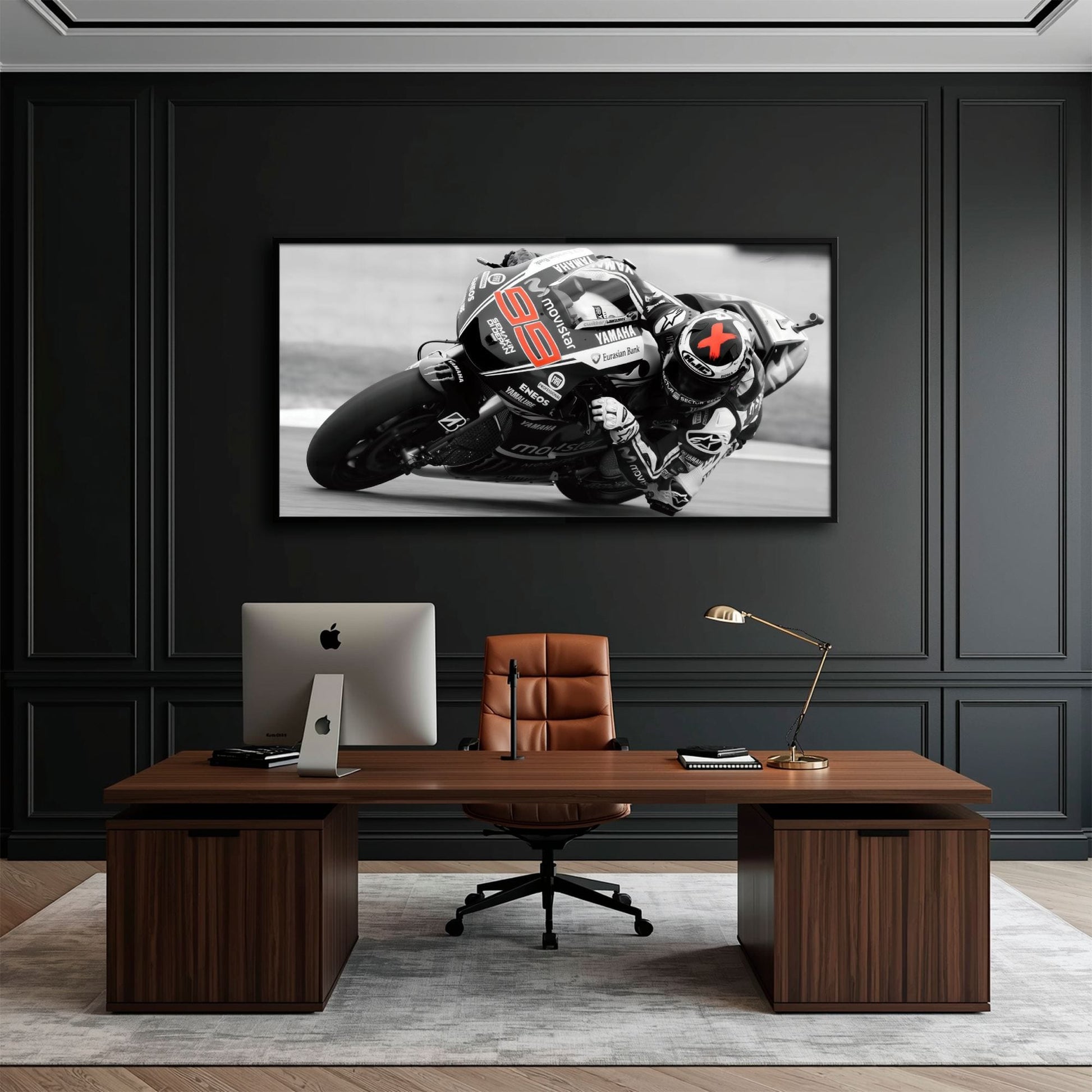 Motorcycle Blueprint Wall Art – Yamaha YZR-M1 MotoGP Canvas Print Motorcycle