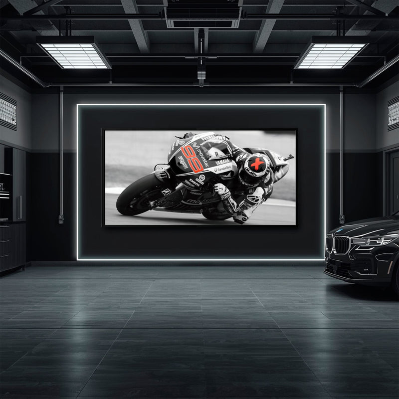 Motorcycle Blueprint Wall Art – Yamaha YZR-M1 MotoGP Canvas Print Motorcycle