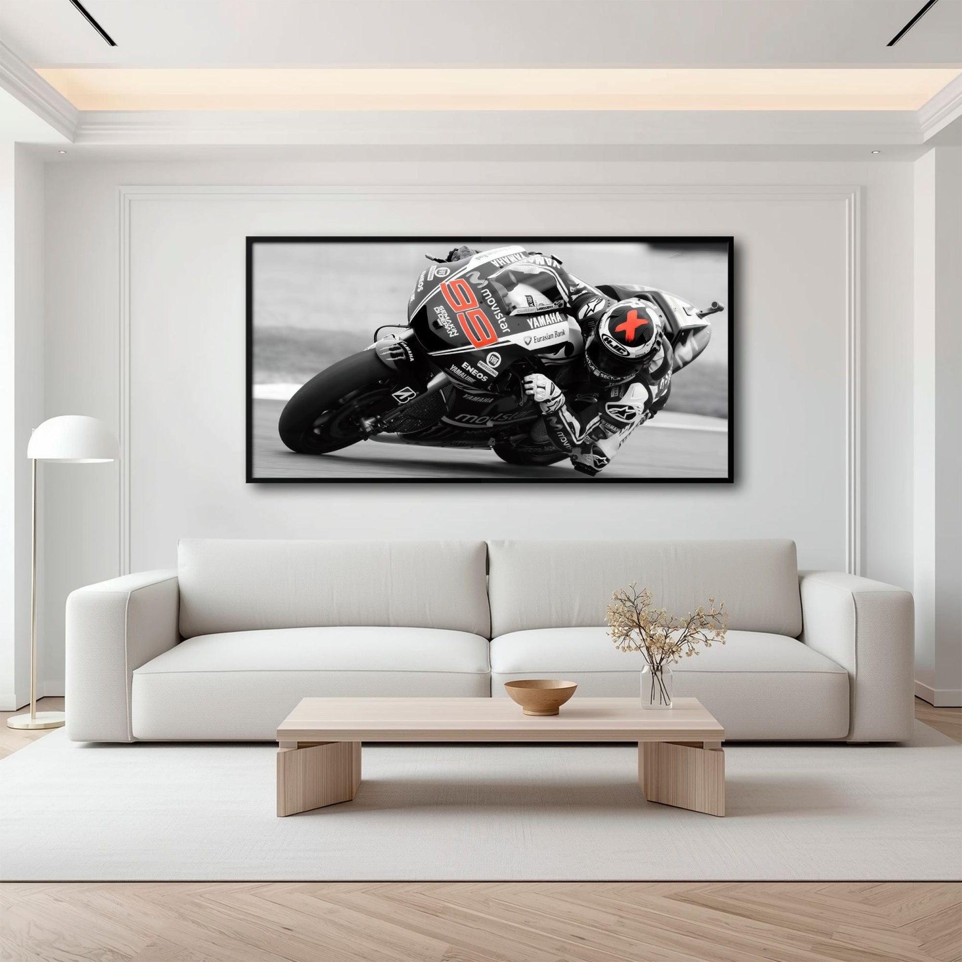 Motorcycle Blueprint Wall Art – Yamaha YZR-M1 MotoGP Canvas Print Motorcycle