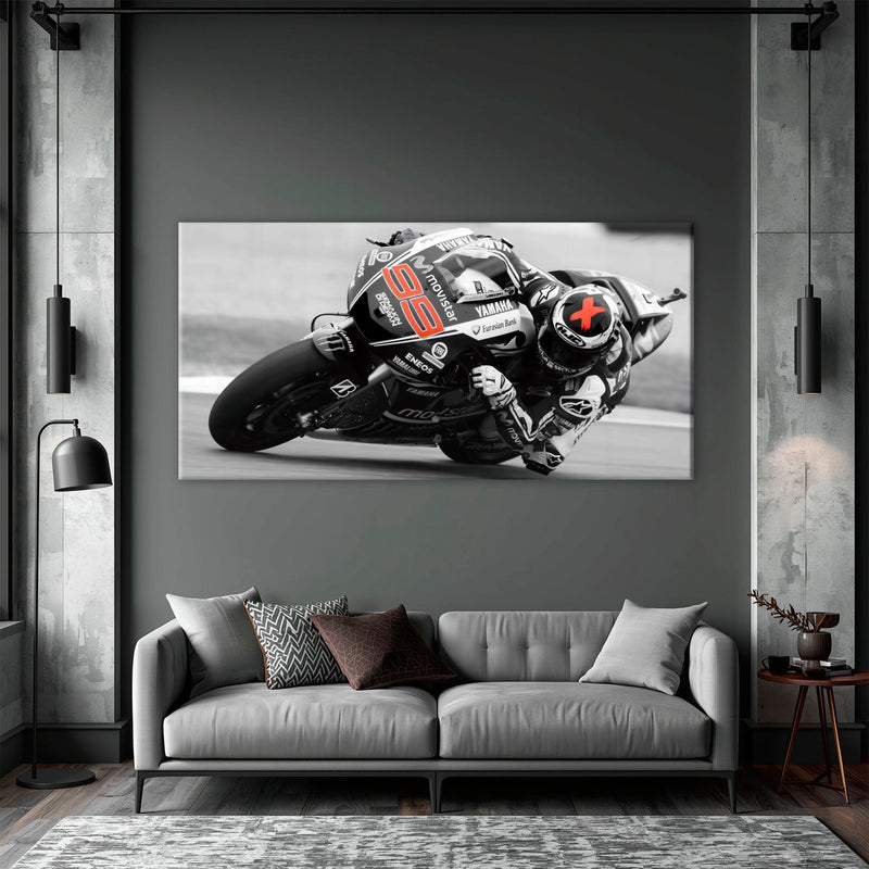 Motorcycle Blueprint Wall Art – Yamaha YZR-M1 MotoGP Canvas Print Motorcycle
